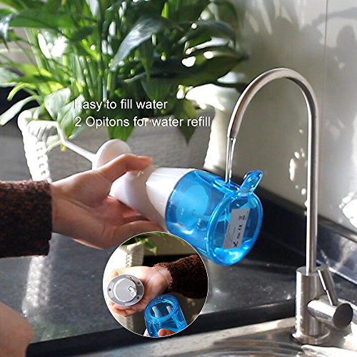 Cordless Rechargable Oral Irrigator - YOUYA DENTAL Professional Portable Dental Gum Water Flosser with 6 Jet Nozzles for Home and Travel , Braces & Bridges Care