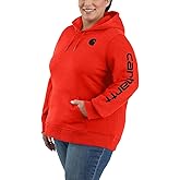 Carhartt Women's 102791 Women's Clarksburg Graphic Sleeve Pullover Sweatshirt - Large Regular - Currant Heather