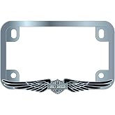 CHROMA CG42900 Harley-Davidson Gray Bar &amp; Shield with Wings Chrome Motorcycle Frame