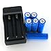 SmartLive Charger with 6 pcs pack 3.7V 14500 2000mah Rechargeable Lithium Battery