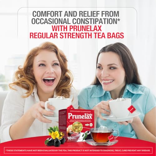 PRUNELAX CIRUELAX REGULAR STRENGTH LAXATIVE TEA BAGS – MADE WITH NATURAL SENNA EXTRACTS, FOR OCCASIONAL CONSTIPATION, SENNA EXTRACT – 10 BAGS
