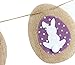 SUNBEAUTY 2.2m Easter Rabbit Eggs Natural Burlap Bunting Banner for Easter Decoration Holiday Party Garland (Rabbit)