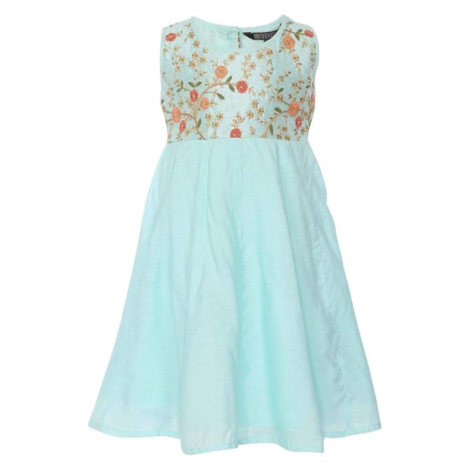 by Shoppers Stop Girls Round Neck Embroidered Gown