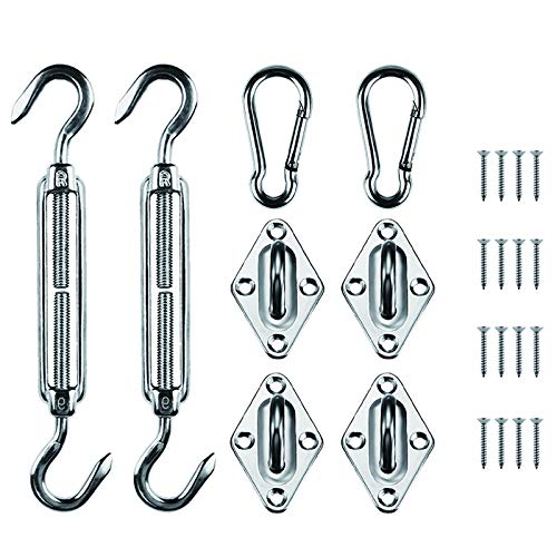AXT SHADE Sonnensegel Hardware Kit 6" 316 Edelstahl für rechteckige und quadratische Sonnensegel Installation