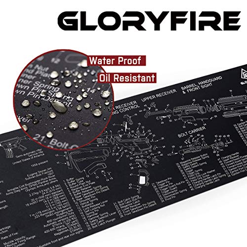 GLORYFIRE Gun Cleaning Mat Gun Mat Double Thickness Cleaning Mat Sized