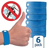 OUTXPRO 6 Pack Mosquito Repellent Bracelet - Micorfiber No Plastic No Deet Adjustable Waterproof Wristband For Kids, Men and Women Repells Mosquitoes, Flies, Bed Bugs and More