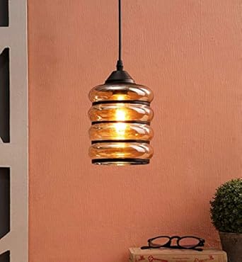 Buy Brightlyts Wave Shape Glass Ceiling Hanging Pendant Light For