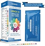 10 Parameter Urinalysis Test Strips for UTI, Kidney & Liver Problems | Measure Ketone, Protein, pH & More | Individually Packed, Easy with Mobile App | Medical Grade Urine Test at Home (20 Packs)