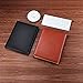AHGXG Business Card Book Holder, Leather Organizer Binder with Folder Pen Holder, Name Card Organizer Credit Card Holder, 600 Cards, Black