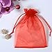 CLOUDYFOCUS 5x7 inches Drawstring Organza Bags - 100Pcs Sheer Organza Pouches for Wedding Party Favor, Jewelry, Candy, Tulle Bags