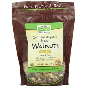NOW Foods Walnuts Raw Organic, 12-Ounce