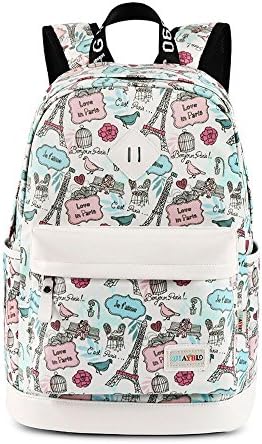School Backpack for Girls, JOYELIFE Canvas College Backpack Lightweight Waterproof Travel Casual Daypack Rucksack for Girls /Women