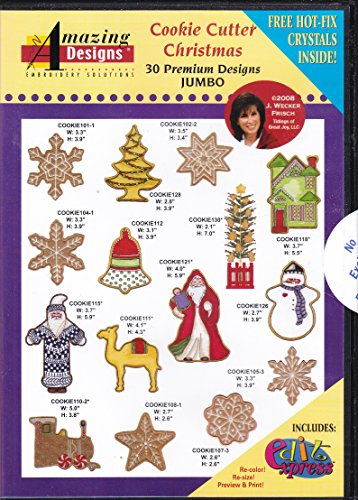 Amazing Designs Cookie Cutter Christmas Machine Embroidery Designs