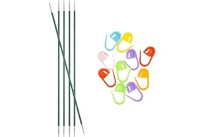 Knitter's Pride Zing Knitting Needles DPN Double Pointed 6 inch (15cm) (Set of 5) Size US 2.5 (3mm) Bundle with 10 Artsiga Crafts Stitch Markers 140005