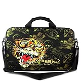 Ed Hardy Gates Tiger Laptop Bag - Black