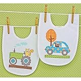 Dimensions Needlecrafts Stamped Cross Stitch, Happi Transport Bibs