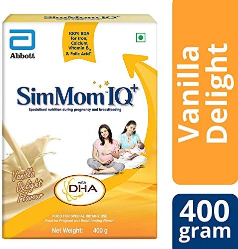 SimMom IQ+ Maternal Nutrition with DHA Health Drink - 400g (Vanilla)