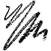Maybelline New York Makeup Expert Wear Twin Eyebrow Pencils and Eyeliner Pencils, Velvet Black Shade, 2 Count (Pack of 1)