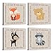 Big Dot of Happiness Woodland Creatures - Kids Room, Nursery Decor and Home Decor - 11 x 11 inches Nursery Wall Art - Set of 4 Prints for Baby’s Room