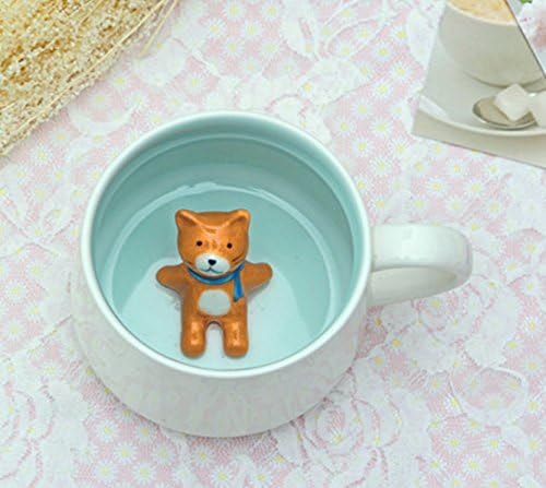 Cat Surprise Ceramic Coffee Mug with Baby Cat Inside - 13.5 OZ Unique Gifts Idea For Men &amp; Husband! Ceramics Cup Make Him Proud On His Birthday, Christmas, Father's Day