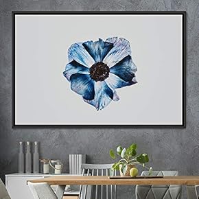 signwin Framed Canvas Wall Art Blue Flower Snapshot...