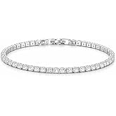 Donvii Tennis Bracelet for Women -18K Gold Plated 2.5/3/4mm Cubic Zirconia stones | Size 6.5 - 7Inch Stainless steel Tennis Bracelet for Women - Gift Fashion Jewelry, Perfect for adding a touch of elegance to any outfit
