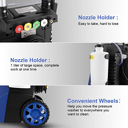 mrliance 3800PSI Pressure Washer 2000W 3.0GPM Electric Power Washer