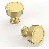 Asidrama 10 Pack Brushed Gold Kitchen Cabinet Knobs Cabinet Hardware Zinc Knobs for Dresser Drawers