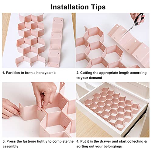 Naimkair Drawer Divider Organizer, Adjustable Plastic