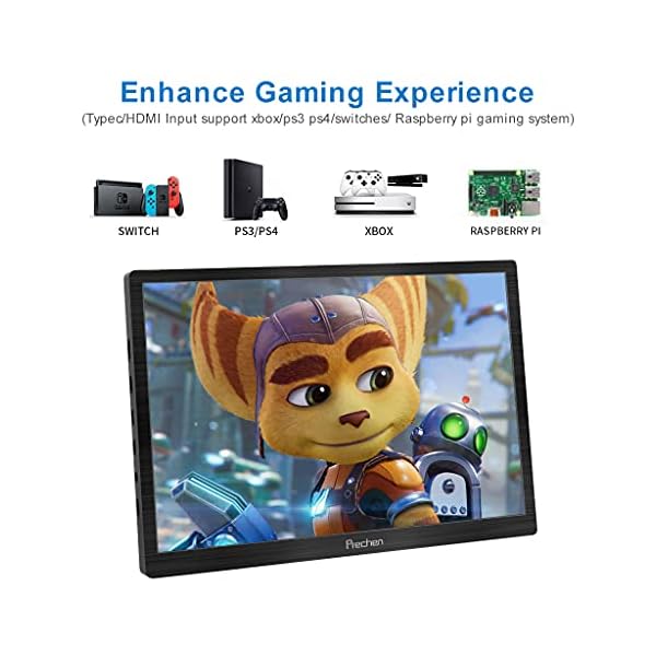 2K-Portable-Monitor-Prechen-101-Inch-QHD-2560x1600-Small-Monitor-IPS-Screen-with-HDMIUSB-CType-c-Interface-Mini-Monitor-Dual-Built-in-Speakers-Portable-Gaming-Monitor-for-PS3PS4XboxPCLaptop 2K Portable Monitor, Prechen 10.1 Inch QHD 2560x1600 Small Monitor IPS Screen with HDMI/USB-C/Type-c Interface, Mini…