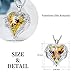 EleShow Angel Wing Love Heart Necklaces Gifts Women (2Color-Changing)