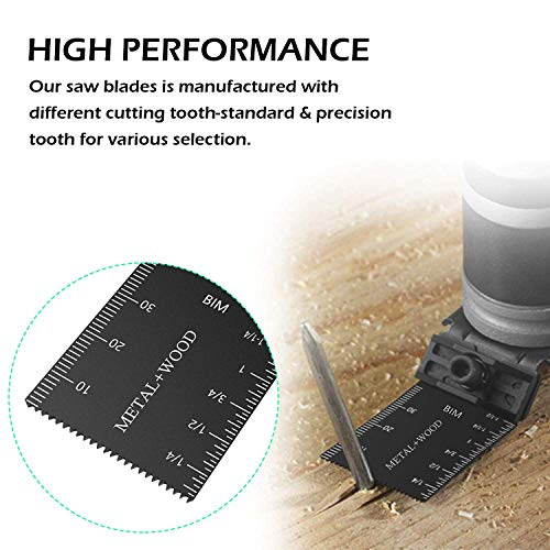 50 Pack Bi-Metal Wood/Metal Professional Oscillating Multi Tool Quick Release Saw Blades for Fein Multimaster, Dremel Multi-Max, Dewalt, Craftsman, Ridgid, Makita, Milwaukee, Rockwell (50pcs Bi-Metal)