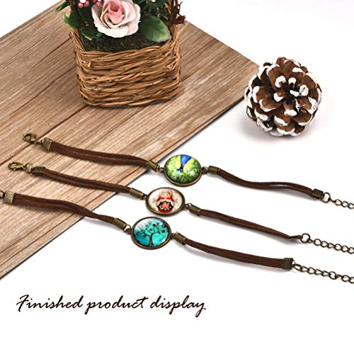 1 Braided+Bracelet+Cabochon+Adjustable+Wristband