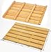 Bamboo Shower Mat Square Bath &Floor Mats Non-sliding Waterproof Safety Mold Resistant-by Ecobambu