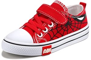 Cozystep Toddler Boys Girls Slip On Canvas Sneakers Cartoon Dinasour Printed Little Kid Unisex Adjustable Strap Walking Shoes Lazy Shoes with Hook and Loops