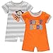 Wan-A-Beez Baby Boys' 2 Pack Graphic Short Sleeve Romper (12 Months, Surf Monkey)