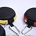 eBoot Hard EVA Carrying Case Round Earphone Storage Bag with Climbing Hook for Earbud USB Cable MP3, 5 Pieces