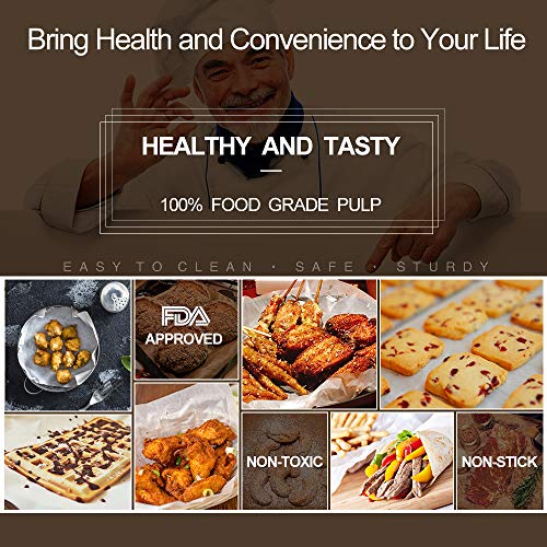 Besego Air Fryer Liners - 6.5 Inches, 100 pcs Perforated Parchment Paper Compatible with Philips, Cozyna, Secura, NuWave Brio, Chefman, GoWISE USA, BLACK+DECKER, COSORI and More Air fryers