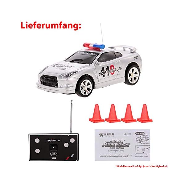 HSP Himoto RC ferngesteuertes Mini Polizei Auto Fahrzeug im 1:58 Maßstab mit Fernsteuerung und coolem Sirene und… – Bild 8