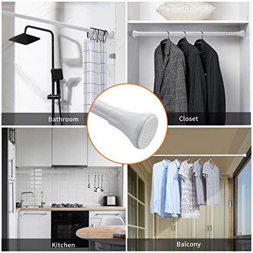 Cobbe Shower Curtain Rod,Shower Tension Curtain Rod Adjustable Spring Tension Curtain Rods for Windows,Bathroom, Closet, Doorway, 27 to 47 Inches