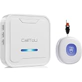 CallToU Wireless Caregiver Pager System, 500+ ft Range, Plug-in Receiver &amp; Waterproof Call Button, Nurse Alert Emergency Call Button for Elderly, Home &amp; Patient Care, Expandable Assist Call System