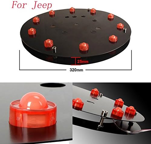 2/4-Door Spare Tire Cover LED Third Brake Light Red Light for Jeep Wrangler JK Unlimited Rubicon Sahara 2007-2017