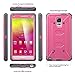 ULAK Galaxy Note 4 Case, [Drop Protection] Knox Armor [Rugged Defense] Heavy Duty with Shock Absorbent [Dual Layered Hybrid Case] Cover for Samsung Galaxy Note 4 - [Rose pink]