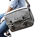 415niki4 OXA Military Satchel Messenger Bag - Vintage Canvas Shoulder Bag for 15.6 Inch Laptop (Brown/Grey)
