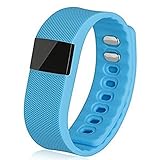 Nicequip TW64 Pedometer Smart Bracelet with Bluetooth & Calorie Counter for Android and iOS - Blue