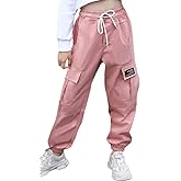 SANGTREE Girls & Womens Drawstring Cargo Jogger Pants,3 Years - Women 3XL