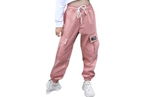 SANGTREE Girls & Womens Drawstring Cargo Jogger Pants,3 Years - Women 3XL