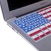 HDE Protective Silicone Keyboard Cover Skin for Macbook Air 11.6 (Model 1370 and A1465), American Flag