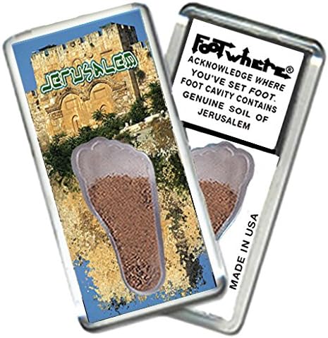 Jerusalem FootWhere Fridge Magnet. Made in USA (JRU202 - Golden Gate)