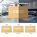OCT17 Wooden Wood Clock, New Version LED Alarm Digital Desk Clock Adjustable Brightness, Alarm Time, Displays Time Date Temperature - Bamboo